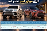صدور تاییدیه ورود لکسوس RX350 و LX600 به بازار ایران توسط انرژی موتور آسیا